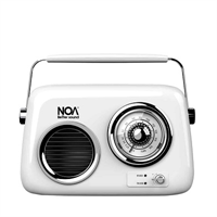 רדיו משולב רמקול נייד  NOA Retro Bluetooth צבע לבן 