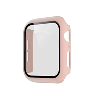 מגן מסך זכוכית איכותי לשעון אפל Apple watch 45MM - צבע ורוד 