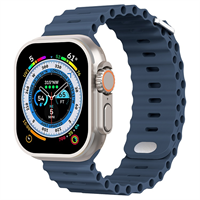 רצועת סיליקון Ocean לשעון אפל Apple Watch 38/40/41/42 צבע כחול