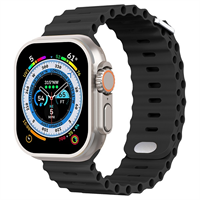 רצועת סיליקון Ocean לשעון אפל Apple Watch 38/40/41/42 צבע שחור