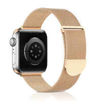 רצועת מתכת לשעון אפל Apple Watch 42/44/45 - צבע רוז גולד Rose Gold