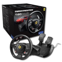 הגה מרוצים עם דוושות למחשב PC ופלייסטיישן ThrustMaster T80 Ferrari