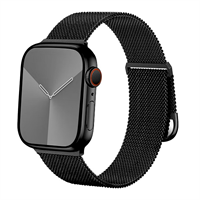 רצועת מתכת Milanese לשעון אפל Apple Watch 44/45/46/49 צבע שחור Black