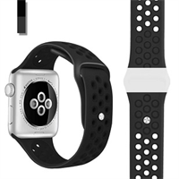 רצועת ספורט לשעון אפל Apple Watch 42/44/45 - צבע שחור